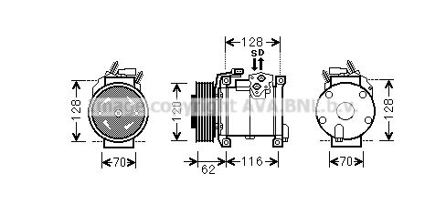 AVA QUALITY COOLING Kompresors, Gaisa kond. sistēma CRAK109